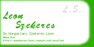 leon szekeres business card